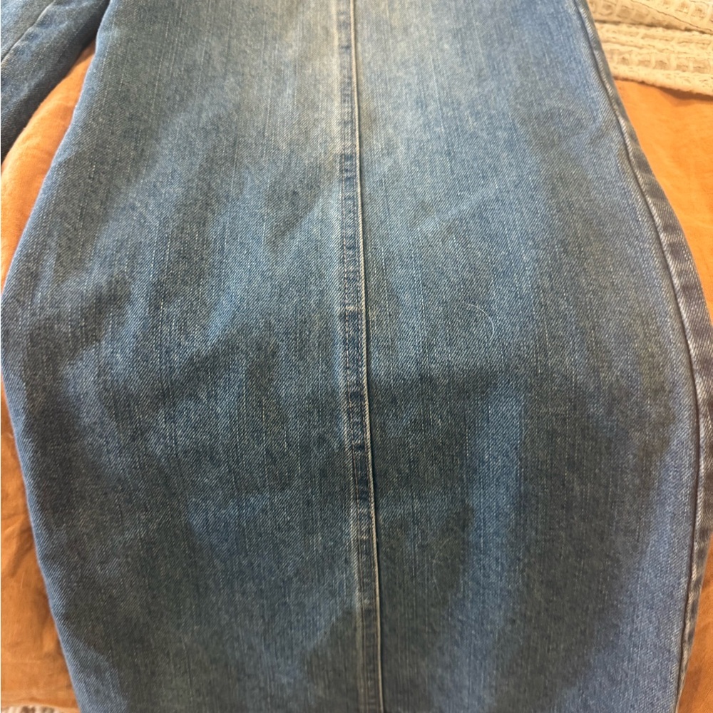 High Rise Blue Wide-Leg Jeans - Picture 3 of 6